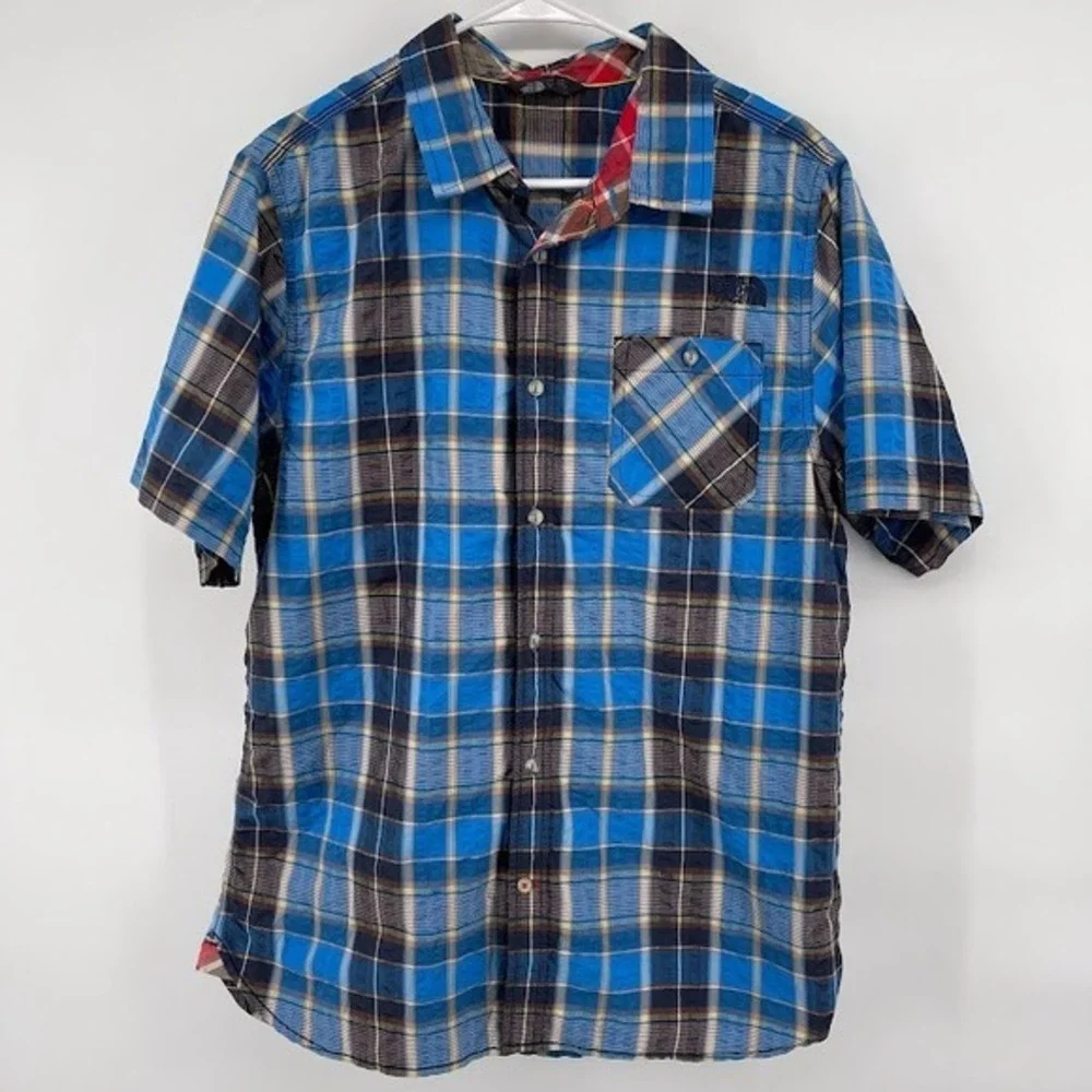 The North Face Plaid Shirt‎ Button Up Short Sleeve Outdoor Casual L